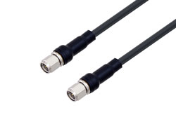 PE3C1568/HS - SMA Male to SMA Male Low Loss Cable Using LMR-200 Coax with Times Microwave Components with HeatShrink