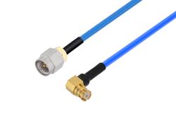PE3C1603 - SMP Female Right Angle to SMA Male Cable Using PE-P086 Coax