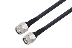 PE3C1624/HS - TNC Male to TNC Male Low Loss Cable Using LMR-240 Coax With Times Microwave Components with HeatShrink