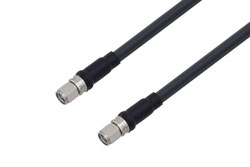 PE3C1625/HS - SMA Male to SMA Male Low Loss Cable Using LMR-240 Coax with Times Microwave Components with HeatShrink