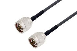 PE3C1642/HS - N Male to N Male Low Loss Cable Using LMR-240-UF Coax with HeatShrink