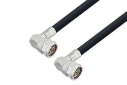 PE3C1676 - N Male Right Angle to N Male Right Angle Low Loss Cable Using LMR-400-UF Coax