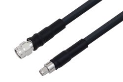 PE3C1704/HS - TNC Male to SMA Male Cable Using LMR-400-UF Coax with HeatShrink
