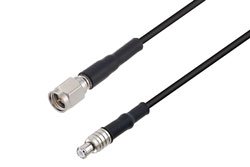 PE3C1751 - SMA Male to MCX Plug Low Loss Cable Using LMR-100 Coax