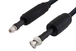 PE3C1830/WP - Waterproof IP68 SMA Male (Plug) to BNC Male (Plug) Low Loss Cable Using LMR-240 Coax with Times Microwave Components