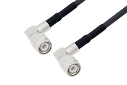 PE3C1874/HS - TNC Male Right Angle to TNC Male Right Angle Low Loss Cable Using LMR-195 Coax with HeatShrink