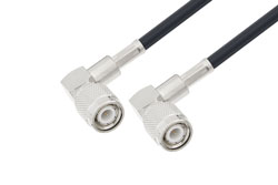 PE3C1874 - TNC Male Right Angle to TNC Male Right Angle Low Loss Cable Using LMR-195 Coax