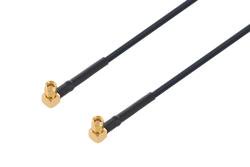 PE3C1905/SP - SMA Male Right Angle to SMA Male Right Angle Low Loss Cable Using LMR-200 Coax with HeatShrink and 180 Deg. Clock