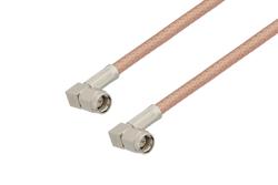 PE3C1909 - SMA Male Right Angle to SMA Male Right Angle Cable Using PE-P195 Coax