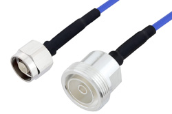  N Male to 7/16 DIN Female LSZH Jacketed Cable 100 CM Length Using SR402FLJ Low PIM Coax, RoHS