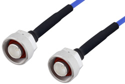  4.1/9.5 Mini DIN Male to 4.1/9.5 Mini DIN Male LSZH Jacketed Cable 200 CM Length Using SR402FLJ Low PIM Coax, RoHS