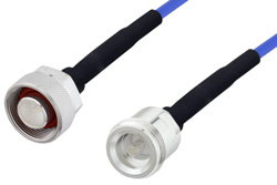  4.1/9.5 Mini DIN Male to 4.1/9.5 Mini DIN Female LSZH Jacketed Cable 100 CM Length Using SR402FLJ Low PIM Coax, RoHS