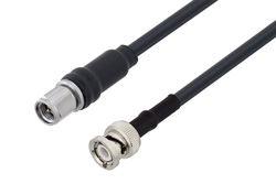 PE3C2076/HS - BNC Male to SMA Male Cable Using LMR-195 Coax with HeatShrink