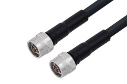 PE3C2080/HS - N Male to N Male Cable Using LMR-400-UF Coax with HeatShrink