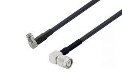 PE3C2100 - SMA Male Right Angle to TNC Male Right Angle Low Loss Cable Using LMR-240 Coax