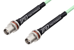 PE3C2180 - TNC Female Bulkhead to TNC Female Bulkhead Low Loss Cable Using PE-P142LL Coax, RoHS