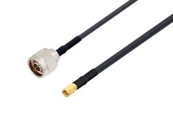 PE3C2185/HS - N Male to SMA Male Low Loss Cable Using LMR-240-DB Coax with HeatShrink