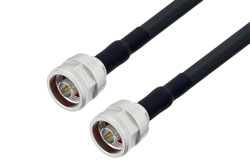 PE3C2192LF/HS - N Male to N Male Low Loss Cable Using LMR-400-DB Coax with HeatShrink, LF Solder