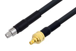 PE3C2230/HS - SMA Male to SMA Female Low Loss Cable Using LMR-400 Coax with HeatShrink