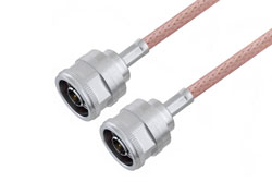 PE3C2255LF - N Male to N Male Cable Using RG142 Coax , LF Solder