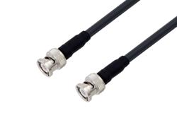 PE3C2266LF - BNC Male to BNC Male Low Loss Cable Using LMR-240 Coax with Times Microwave Components, LF Solder