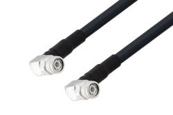 PE3C2337/HS - TNC Male Right Angle to TNC Male Right Angle Low Loss Cable Using LMR-400 Coax with HeatShrink