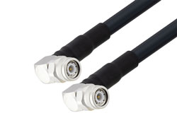 PE3C2368/HS2 - TNC Male RA to TNC Male RA Low Loss Cable Using LMR-400-DB Coax With Times Microwave Components with Double HeatShrink
