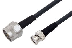 PE3C2404 - N Male to BNC Male Cable Using LMR-240-UF Coax
