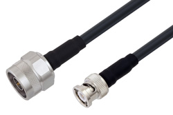 PE3C2404 - N Male to BNC Male Low Loss Cable Using LMR-240-UF Coax
