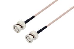 PE3C2416/HS - BNC Male to BNC Male Cable Using RG316 Coax with HeatShrink
