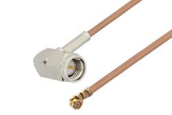 PE3C2577 - SMA Male Right Angle to UMCX Plug Right Angle Cable Using RG178 Coax