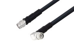 PE3C2638 - TNC Male to TNC Male Right Angle Low Loss Cable Using LMR-400 Coax with Times Microwave Components
