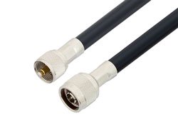 PE3C2650LF - N Male to UHF Male Low Loss Cable Using LMR-400 Coax , LF Solder