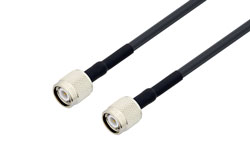 PE3C2661/HS - TNC Male to TNC Male Low Loss Cable Using LMR-240-DB Coax with HeatShrink