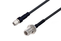 PE3C2740 - SMA Male to N Female Bulkhead Low Loss Cable Using LMR-200 Coax