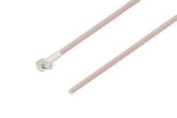 PE3C2785 - MCX Plug Right Angle to Straight Cut Lead Cable Using RG316-DS Coax