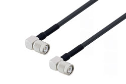 PE3C2805/HS - TNC Male Right Angle to TNC Male Right Angle Low Loss Cable Using LMR-240 Coax with HeatShrink