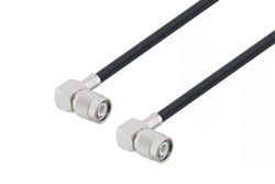 PE3C2805 - TNC Male Right Angle to TNC Male Right Angle Low Loss Cable Using LMR-240 Coax
