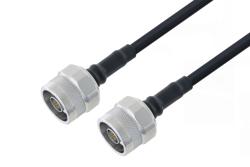 PE3C2807/HS - N Male to N Male Low Loss Cable Using LMR-200-UF Coax with Times Microwave Components with HeatShrink