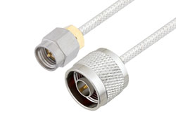 PE3C2912LF - N Male to SMA Male Cable Using PE-SR405FL Coax , LF Solder