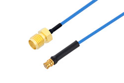 PE3C2950/HS - SMA Female to SMP Female Cable Using PE-P047 Coax with HeatShrink