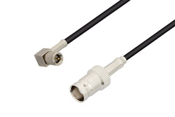 PE3C2998 - 10-32 Male Right Angle to BNC Female Low Loss Cable Using LMR-100 Coax