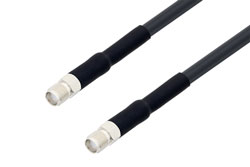 PE3C3003LF/HS - SMA Female to SMA Female Low Loss Cable Using LMR-195 Coax with HeatShrink, LF Solder
