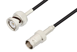 PE3C3025 - SMA Female 4 Hole Flange to Straight Cut Lead Cable Using PE-SR402FL Coax