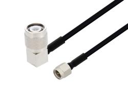 PE3C3034 - SMA Male to TNC Male Right Angle Cable Using PE-SR402FLJ Coax