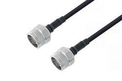 PE3C3044/HS - N Male to N Male Low Loss Cable Using LMR-200 Coax with Times Microwave Components with HeatShrink