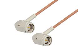 PE3C3051 - SMA Male Right Angle to SMA Male Right Angle Cable Using RG178 Coax