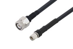 PE3C3076 - SMA Male to TNC Male Low Loss Cable Using LMR-240-UF Coax with Times Microwave Components