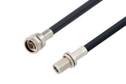 PE3C3113 - N Male to N Female Bulkhead Low Loss Cable Using LMR-400-UF Coax