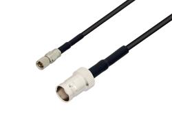 PE3C3188/HS - 10-32 Male to BNC Female Low Loss Cable Using PE-C100-LSZH Coax with HeatShrink